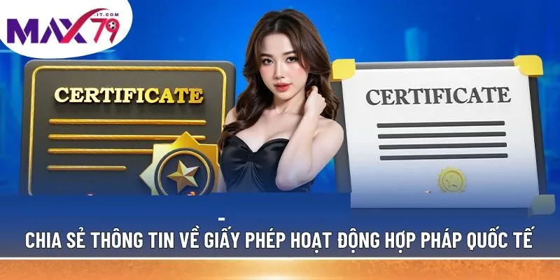 Chia sẻ thông tin về giấy phép hoạt động hợp pháp quốc tế